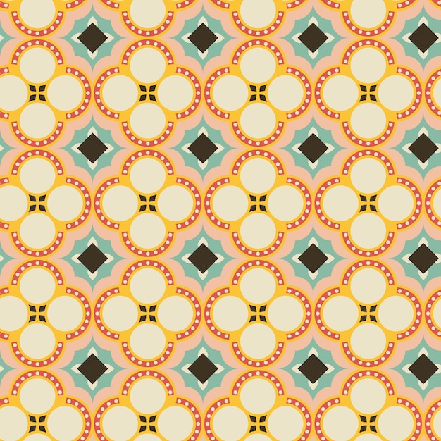 Flat design complex arabesque pattern