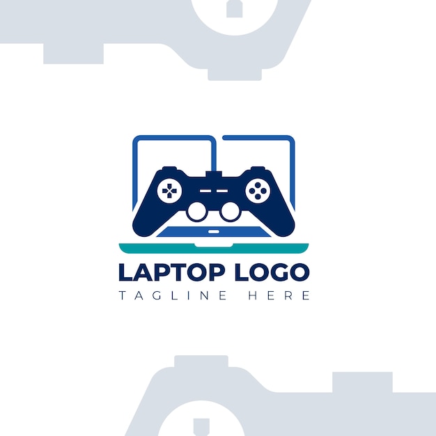 Flat design computer logo template