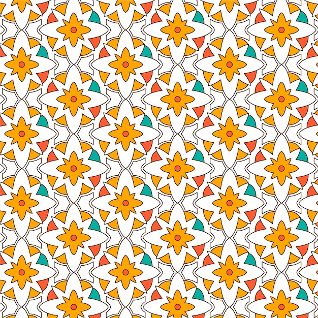 Flat design creative arabesque pattern