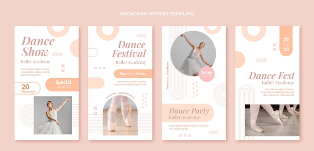 Flat design dance show template