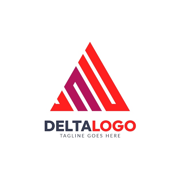 Flat design delta logo design