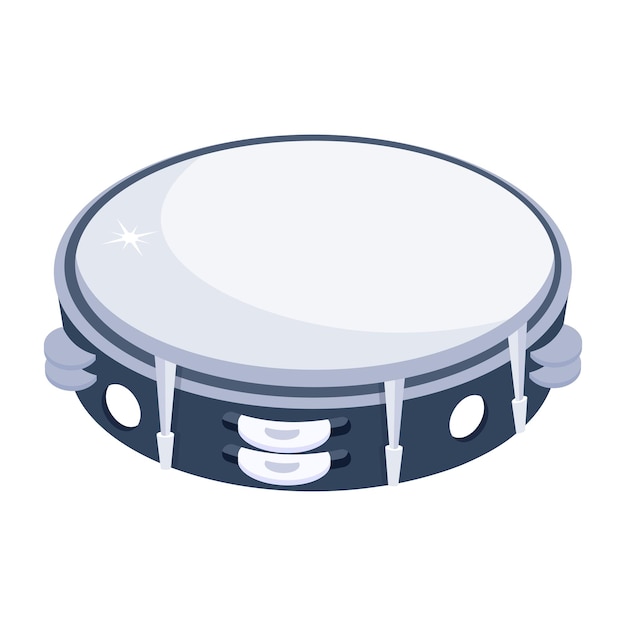 A flat design of drum