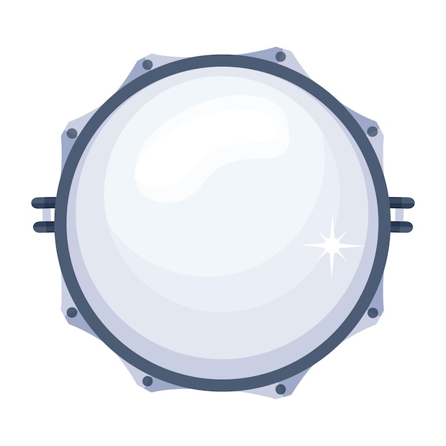 A flat design of drum