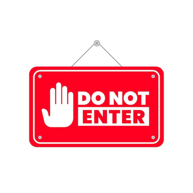 Flat design do not enter sign design