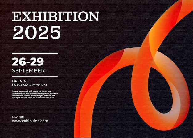 Vector flat design exhibition event flyer template