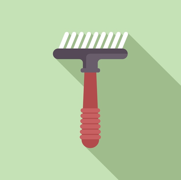 Flat design garden rake illustration