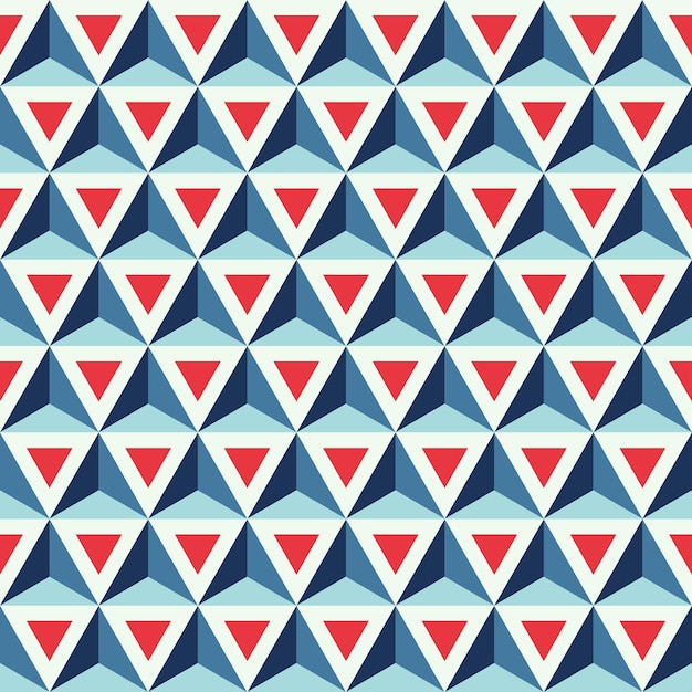 Flat design geometric abstract fabric seamless pattern