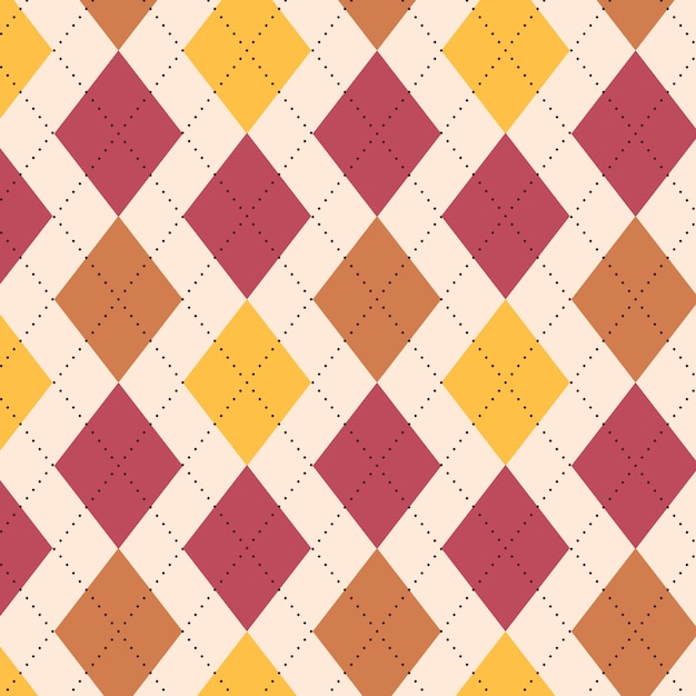 Flat design geometric argyle pattern