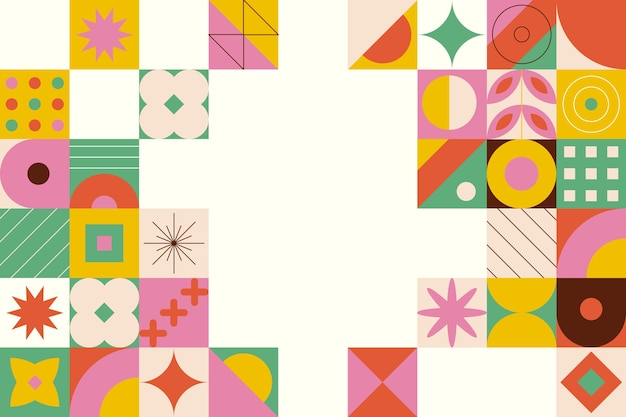 Flat design geometric pattern background