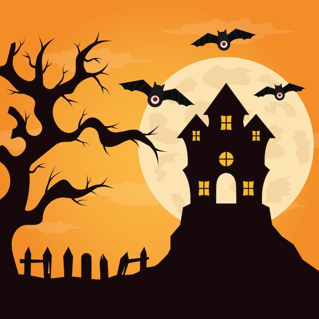 Flat design halloween Illustration