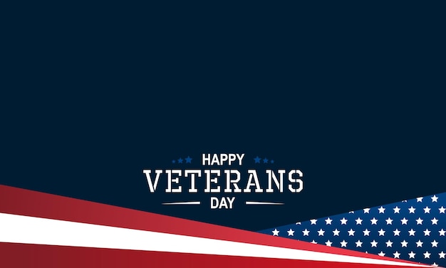 Flat Design Happy Veterans Day Copy Space Background