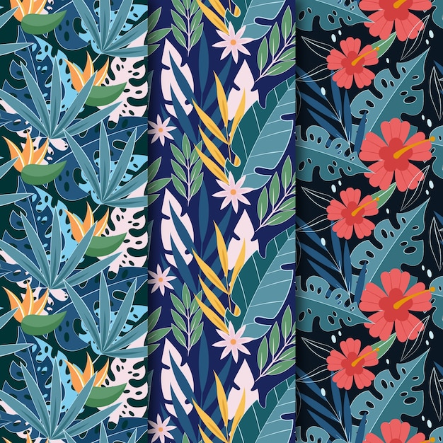 Flat design hawaiian shirt pattern illustration