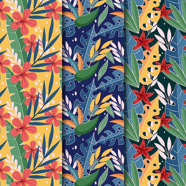 Flat design hawaiian shirt pattern illustration