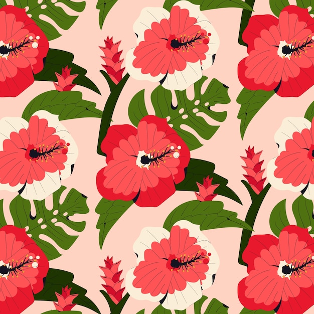 Flat design hawaiian shirt pattern