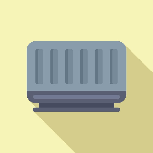 Vector flat design icon of a space heater