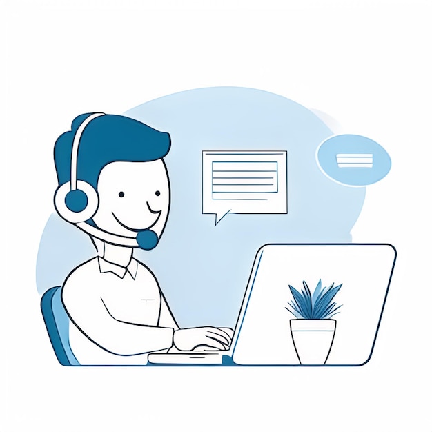 Flat design illustration customer support vwctor