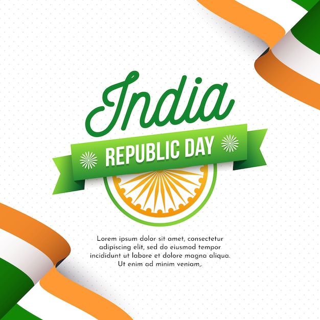 Flat design indian republic day wallpaper