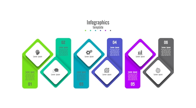 Flat design infographic template colorful