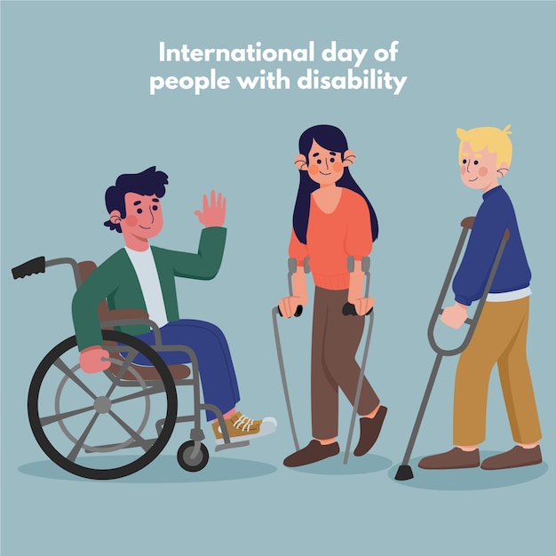 Flat design international day of people with disability