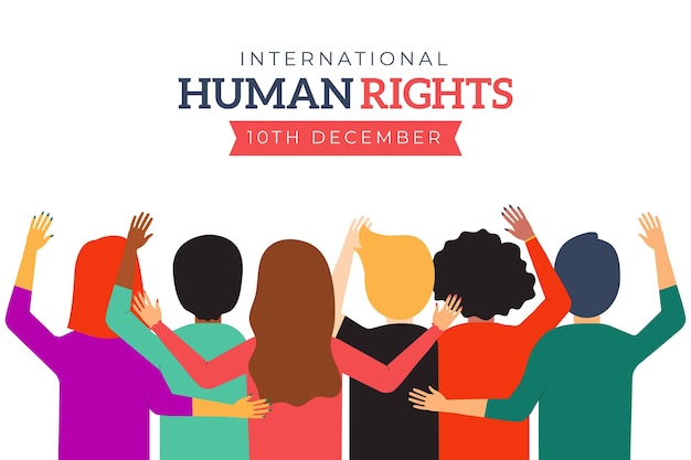 Flat design international human rights day