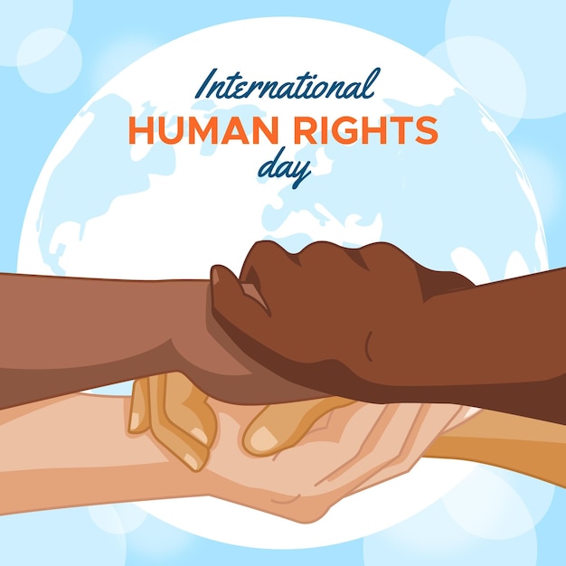 Flat design international human rights day