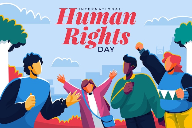 Flat design international human rights day