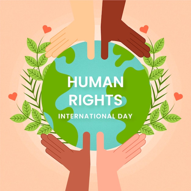 Flat design international human rights day