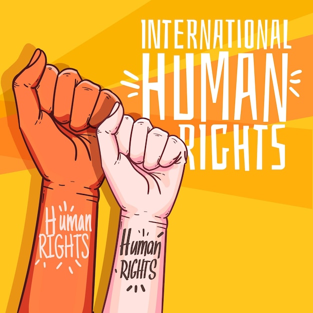 Flat design international human rights day