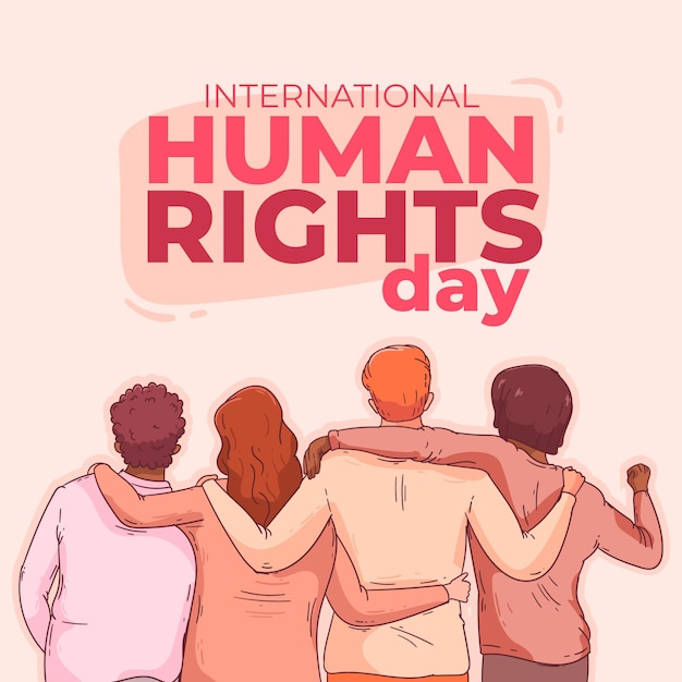 Flat design international human rights day