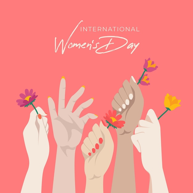 Vector flat design international women's day illustration