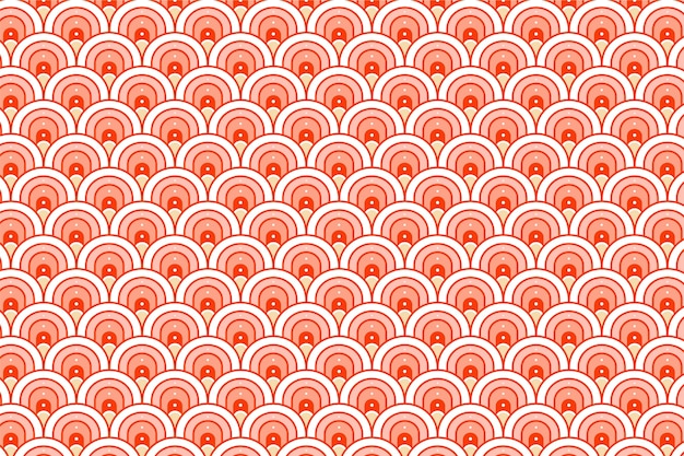 Flat design japanese wave pattern illustration