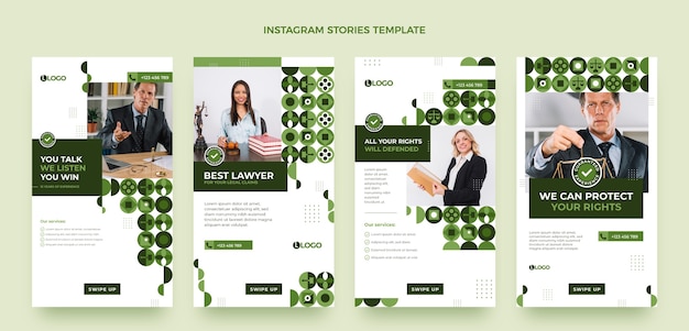 Flat design law firm template