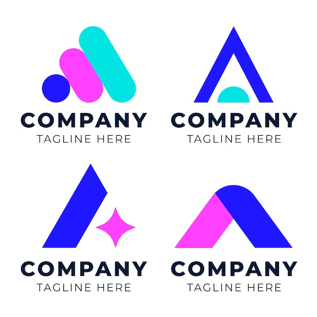 Vector flat design a logo template