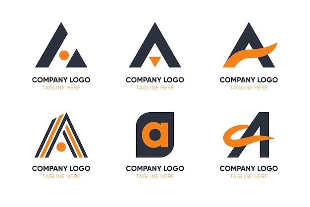 Vector flat design a logo templates pack