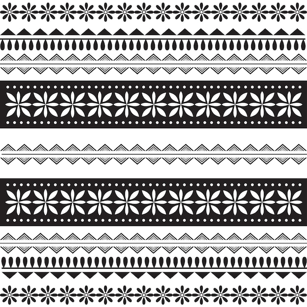 Flat design Maori tattoo pattern design