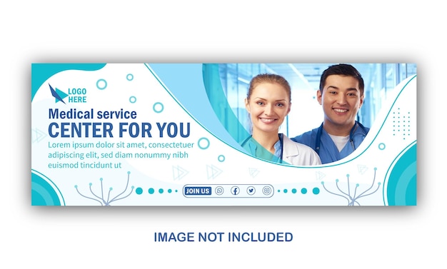 Flat design medical facebook cover Template Free Vector