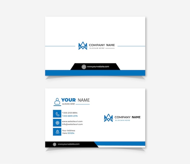 Flat design minimal business card