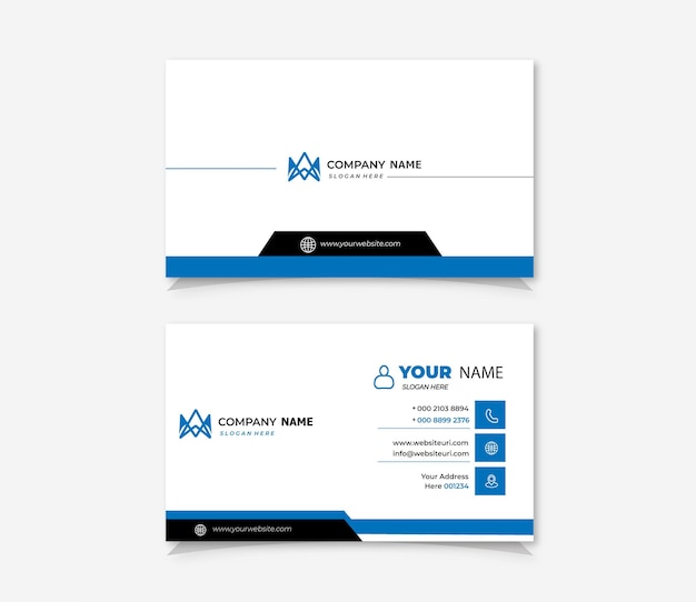 Flat design minimal business card