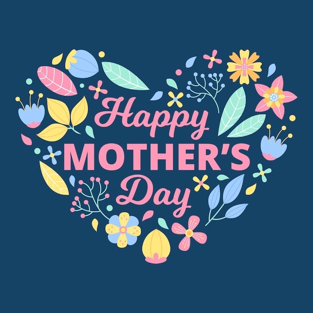 Flat design mother's day