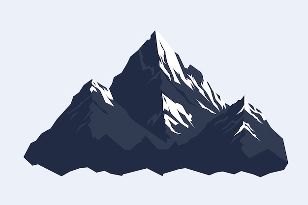 Flat design mountain range silhouette