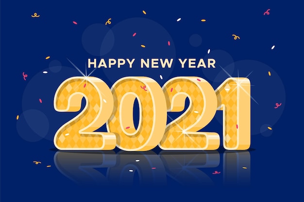 Flat design new year background