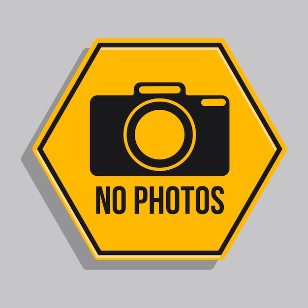 Flat design no photo sign