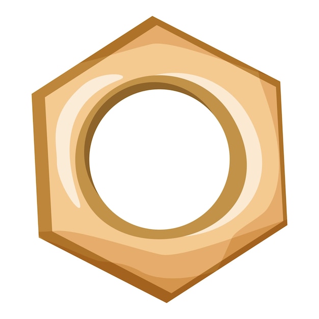 Flat design nut icon with a simple clean look suitable for various graphic uses