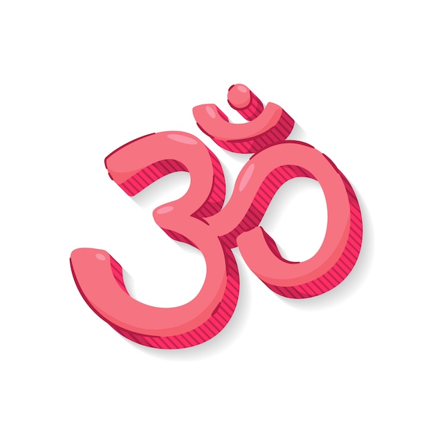 Flat design of om symbol