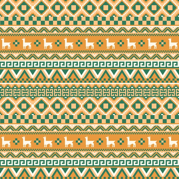 Vector flat design peruvian pattern