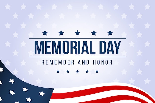 Vector flat design remember the memorial day