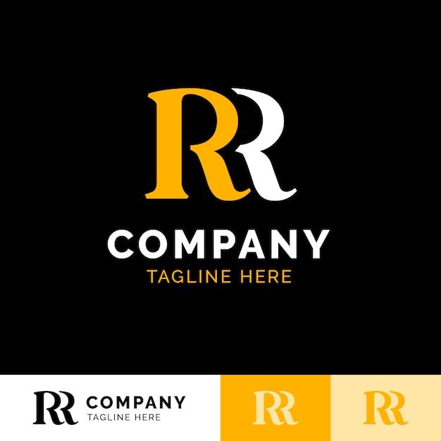 Flat design rr logo template