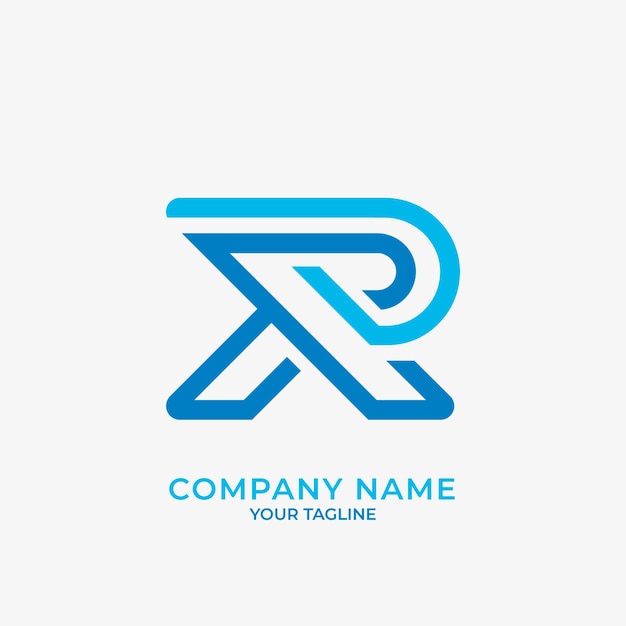 Flat design rx and xr logo template