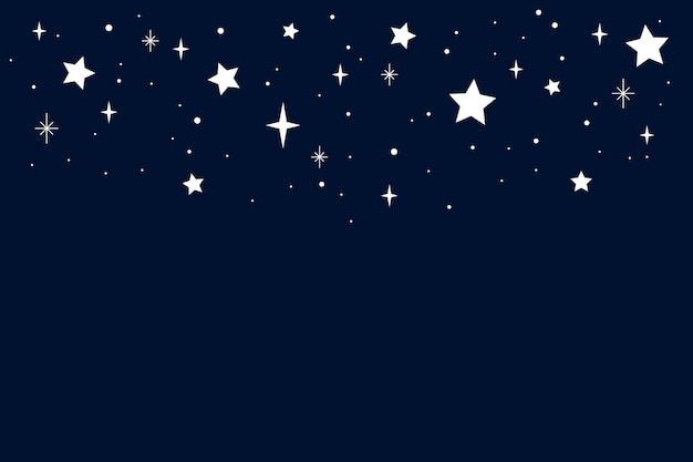 Flat design silver stars background