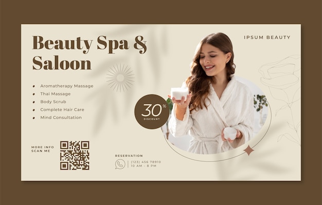 Flat design spa sale background